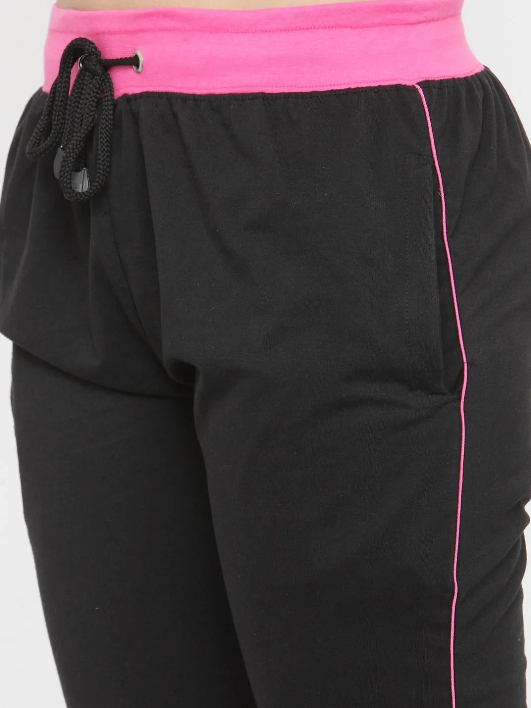 Women's Cotton Three Fourth Capri Shorts With Two Zippered Pockets