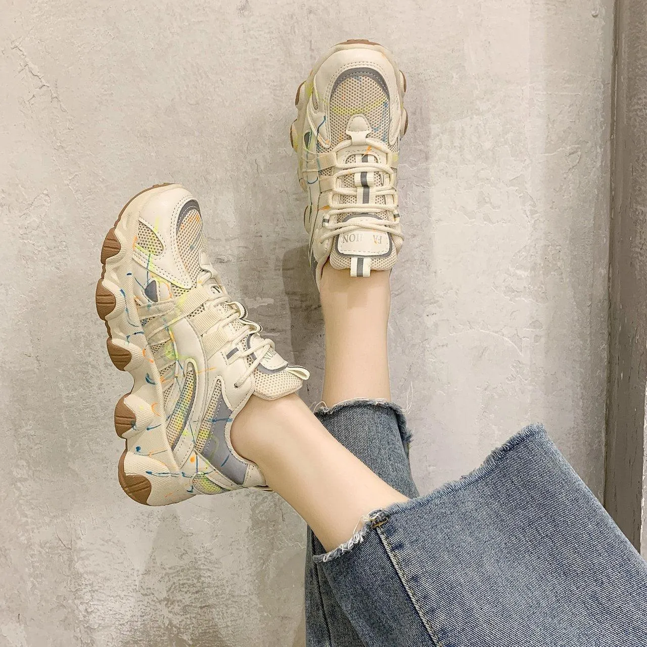 Women’s Trendy Sneakers - Korean Style Casual Shoes